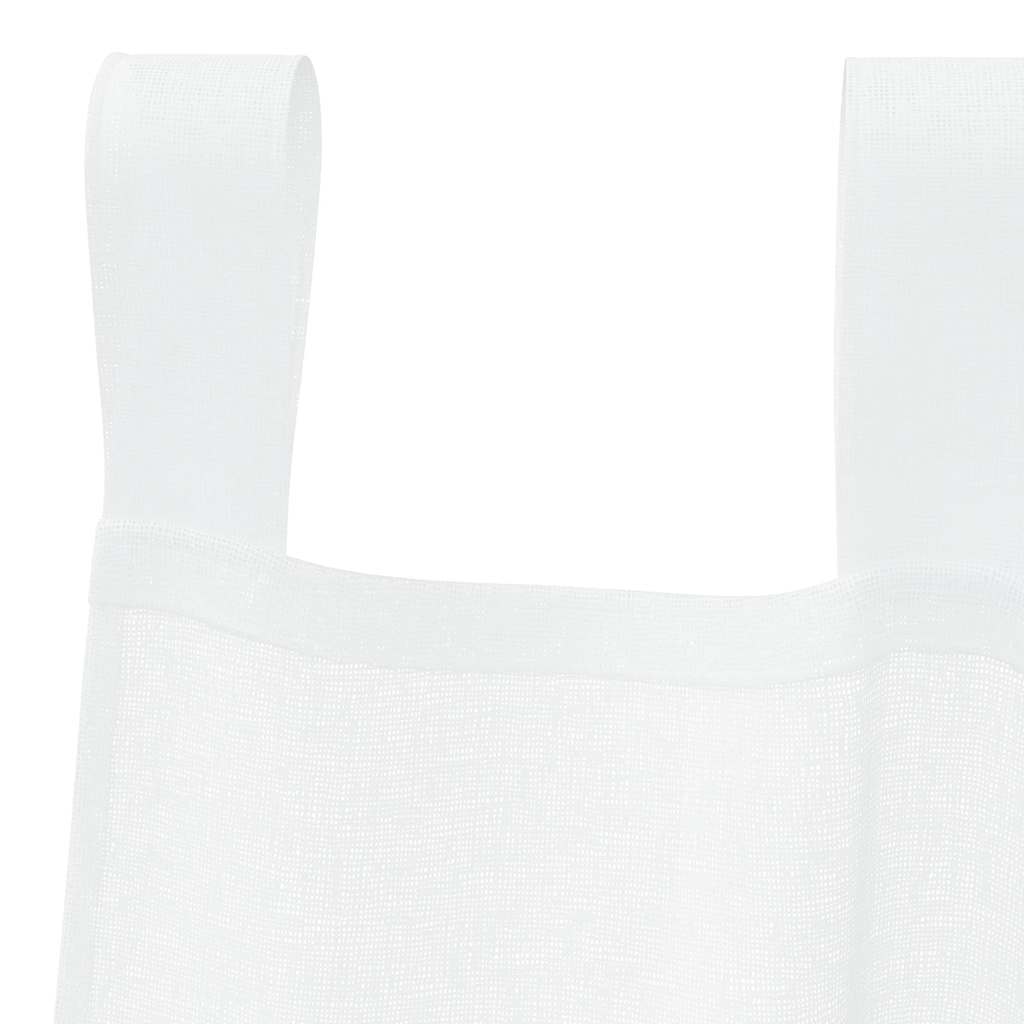 vidaXL Voile-Vorhang mit Vorhängen 2 pcs Weiß 140 x 140 cm Polyester