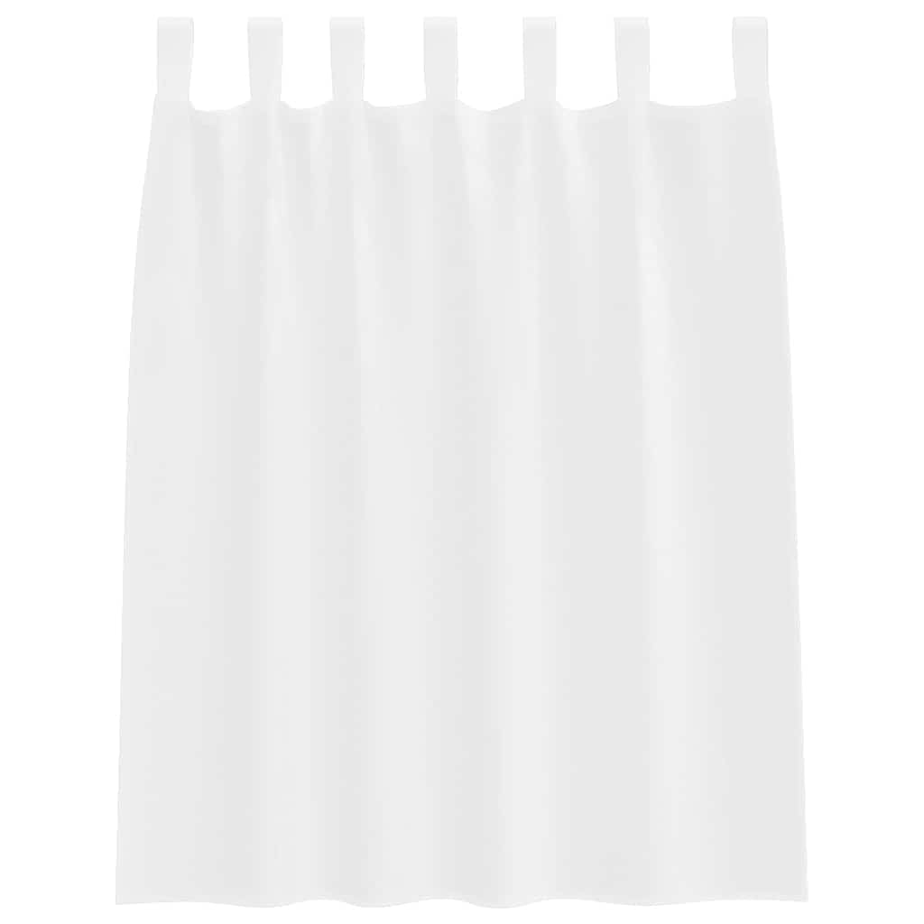 vidaXL Voile-Vorhang mit Vorhängen 2 pcs Weiß 140 x 140 cm Polyester