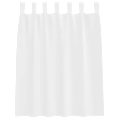 vidaXL Voile-Vorhang mit Vorhängen 2 pcs Weiß 140 x 140 cm Polyester