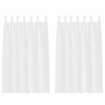 vidaXL Voile-Vorhang mit Vorhängen 2 pcs Weiß 175 x 140 cm Polyester