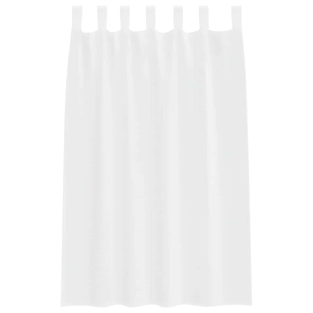 vidaXL Voilage avec rideaux 2 pcs Blanc 175 x 140 cm Polyester
