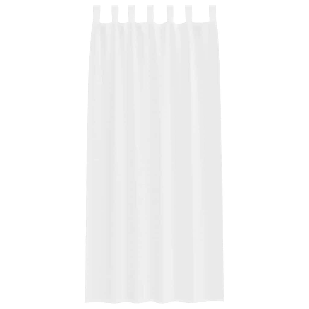 vidaXL Voile-Vorhang mit Vorhängen 2 pcs Weiß 225 x 140 cm Polyester