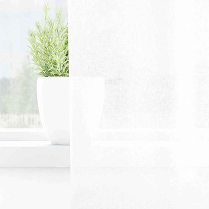 vidaXL Voile-Vorhang mit Vorhängen 2 pcs Weiß 245 x 140 cm Polyester