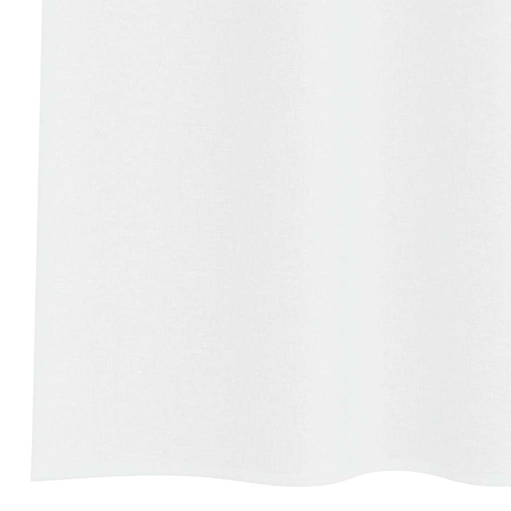 vidaXL Voile-Vorhang mit Vorhängen 2 pcs Weiß 260 x 140 cm Polyester