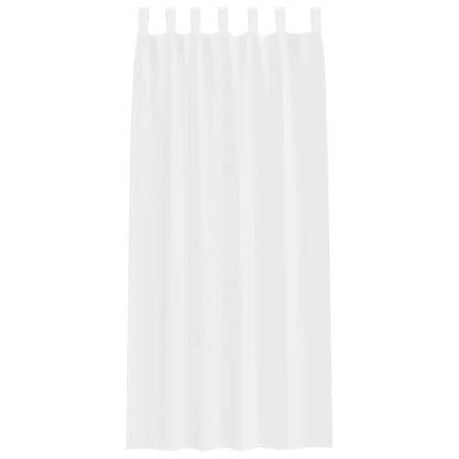 vidaXL Voile-Vorhang mit Vorhängen 2 pcs Weiß 260 x 140 cm Polyester