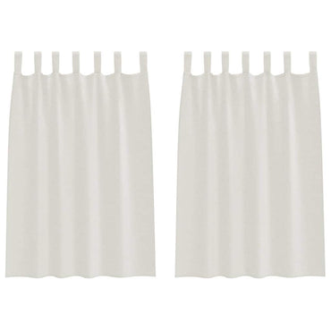 vidaXL Voile-Vorhang mit Vorhängen 2 pcs Creme 140 x 140 cm Polyester