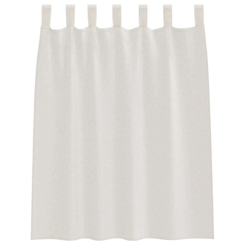 vidaXL Voile-Vorhang mit Vorhängen 2 pcs Creme 140 x 140 cm Polyester
