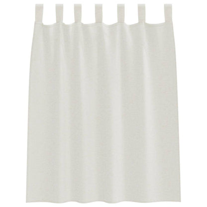 vidaXL Voile-Vorhang mit Vorhängen 2 pcs Creme 140 x 140 cm Polyester