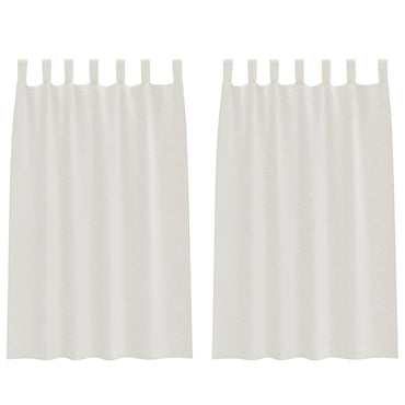 vidaXL Voile-Vorhang mit Vorhängen 2 pcs Creme 175 x 140 cm Polyester