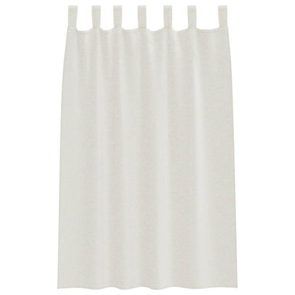 Voile-Vorhang mit Vorhängen 2 pcs Creme 175 x 140 cm Polyester