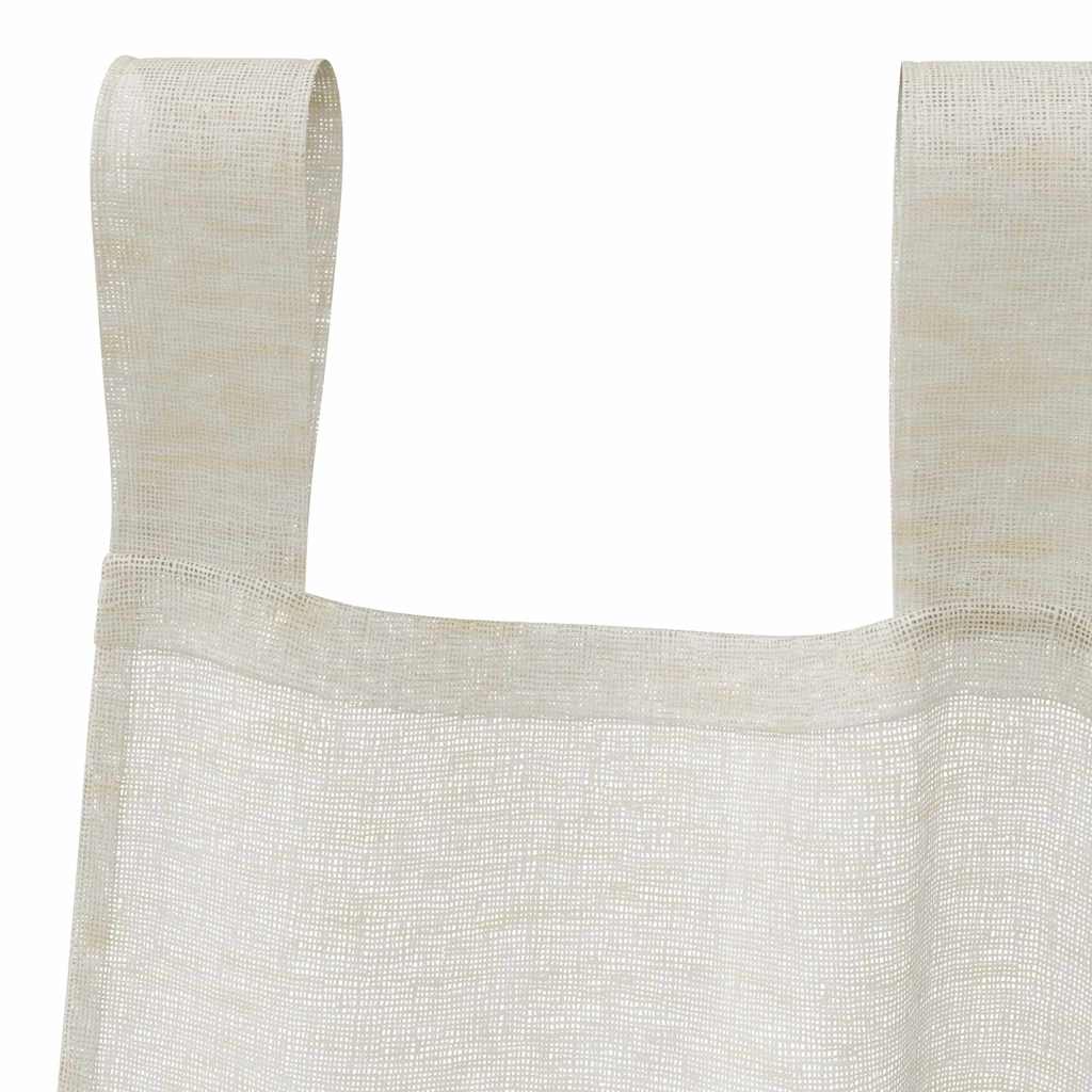 vidaXL Voilage rideaux 2 pcs Crème 225 x 140 cm Polyester