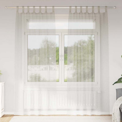vidaXL Voilage rideaux 2 pcs Crème 225 x 140 cm Polyester