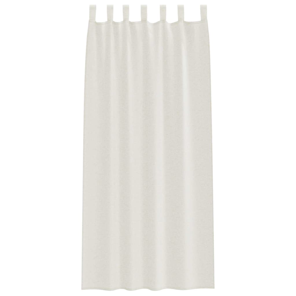 Voile-Vorhang mit Vorhängen 2 pcs Creme 260 x 140 cm Polyester