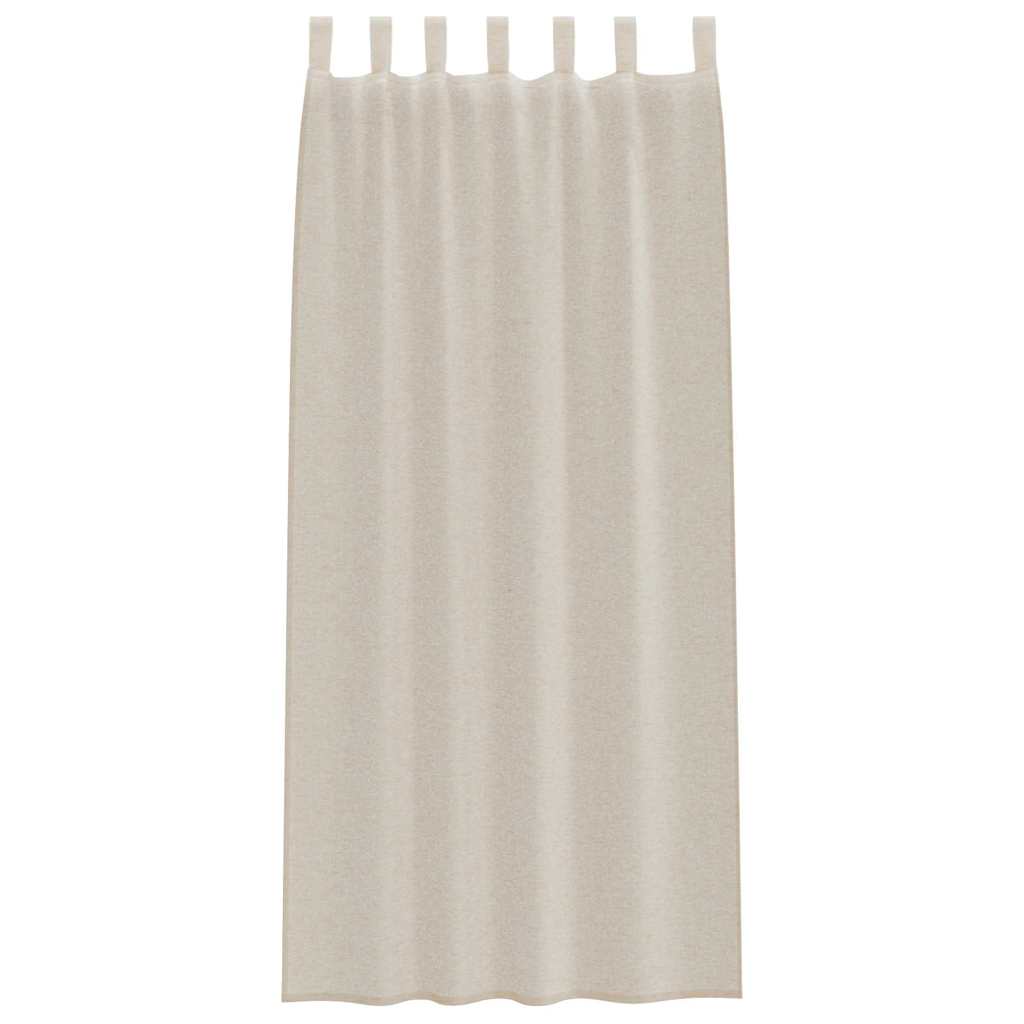 vidaXL Voile-Vorhang mit Vorhängen 2 pcs Sand 260 x 140 cm Polyester