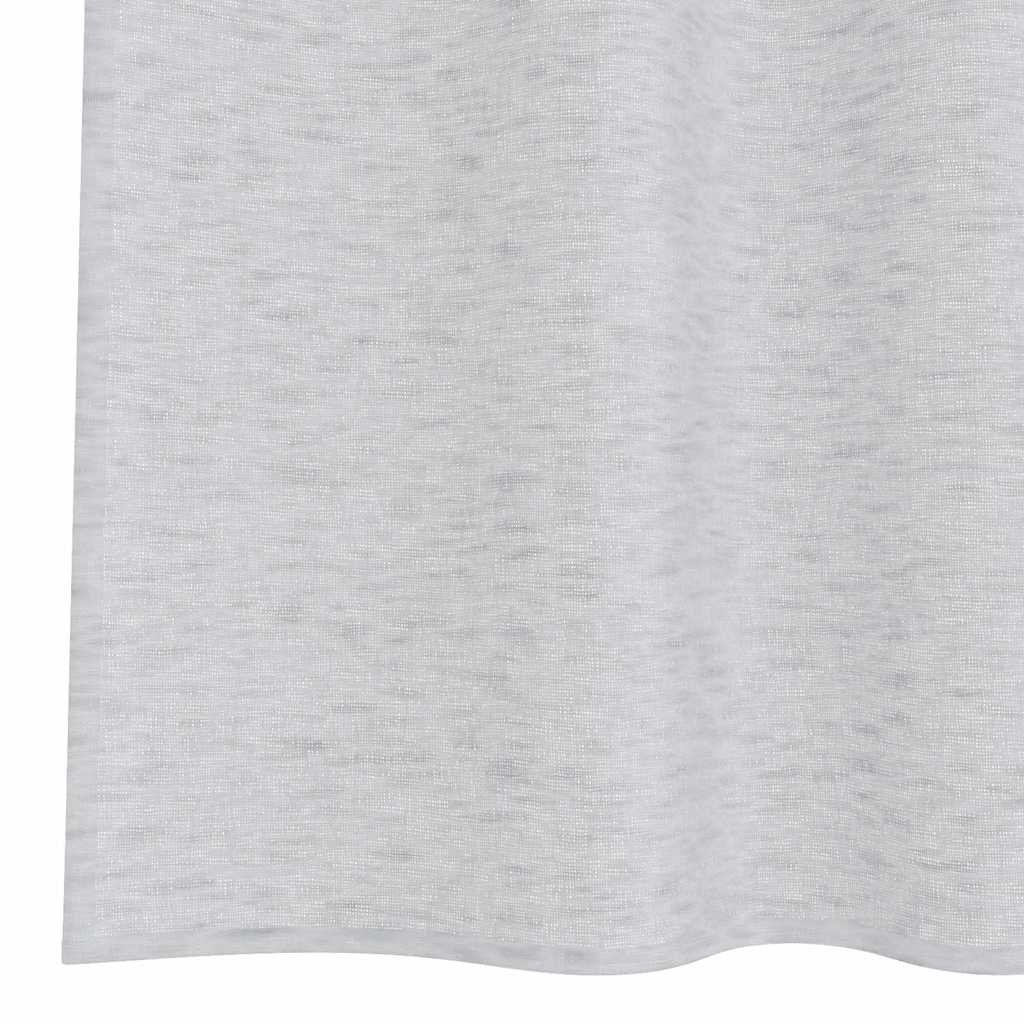 vidaXL Voile-Vorhang 2 pcs Hellgrau 140 x 140 cm Polyester