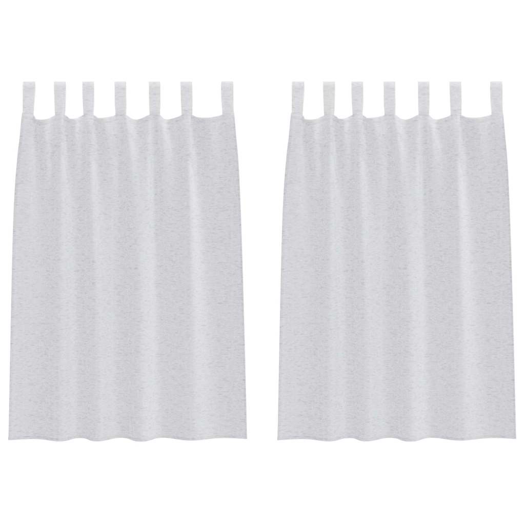 vidaXL Voile-Vorhang 2 pcs Hellgrau 140 x 140 cm Polyester