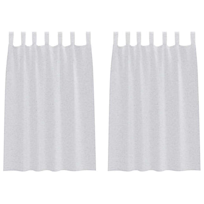 vidaXL Voile-Vorhang 2 pcs Hellgrau 140 x 140 cm Polyester