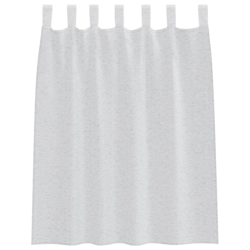 vidaXL Voile-Vorhang 2 pcs Hellgrau 140 x 140 cm Polyester