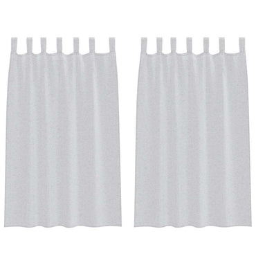 vidaXL Voile-Vorhang 2 pcs Hellgrau 175 x 140 cm Polyester