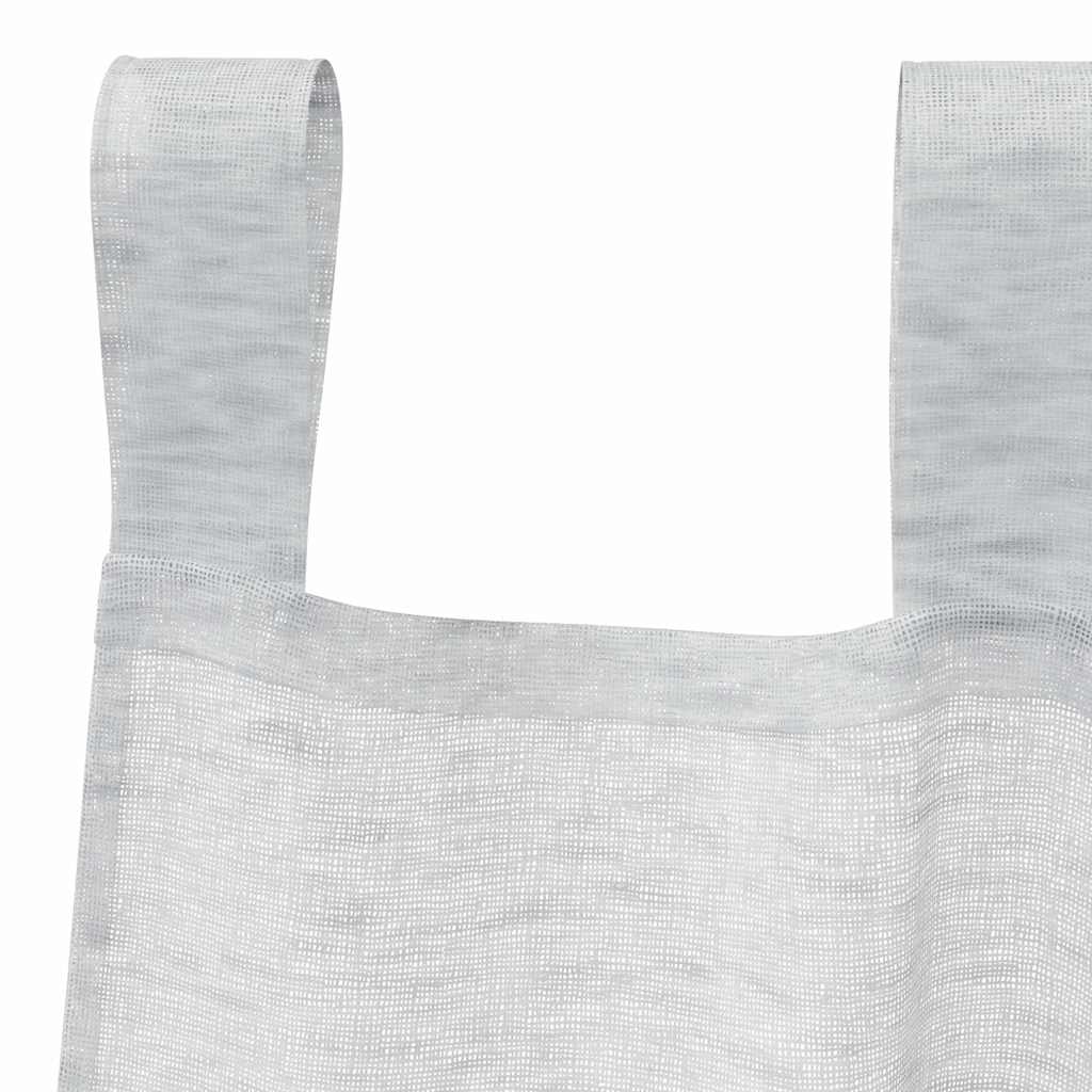 vidaXL Voile-Vorhang 2 pcs Hellgrau 225 x 140 cm Polyester