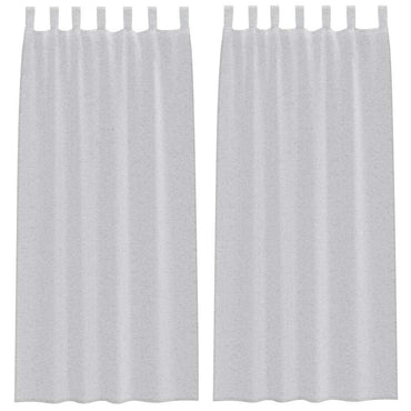 vidaXL Voile-Vorhang 2 pcs Hellgrau 225 x 140 cm Polyester