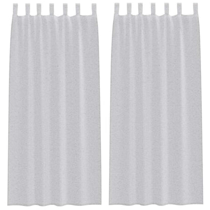vidaXL Voile-Vorhang 2 pcs Hellgrau 225 x 140 cm Polyester