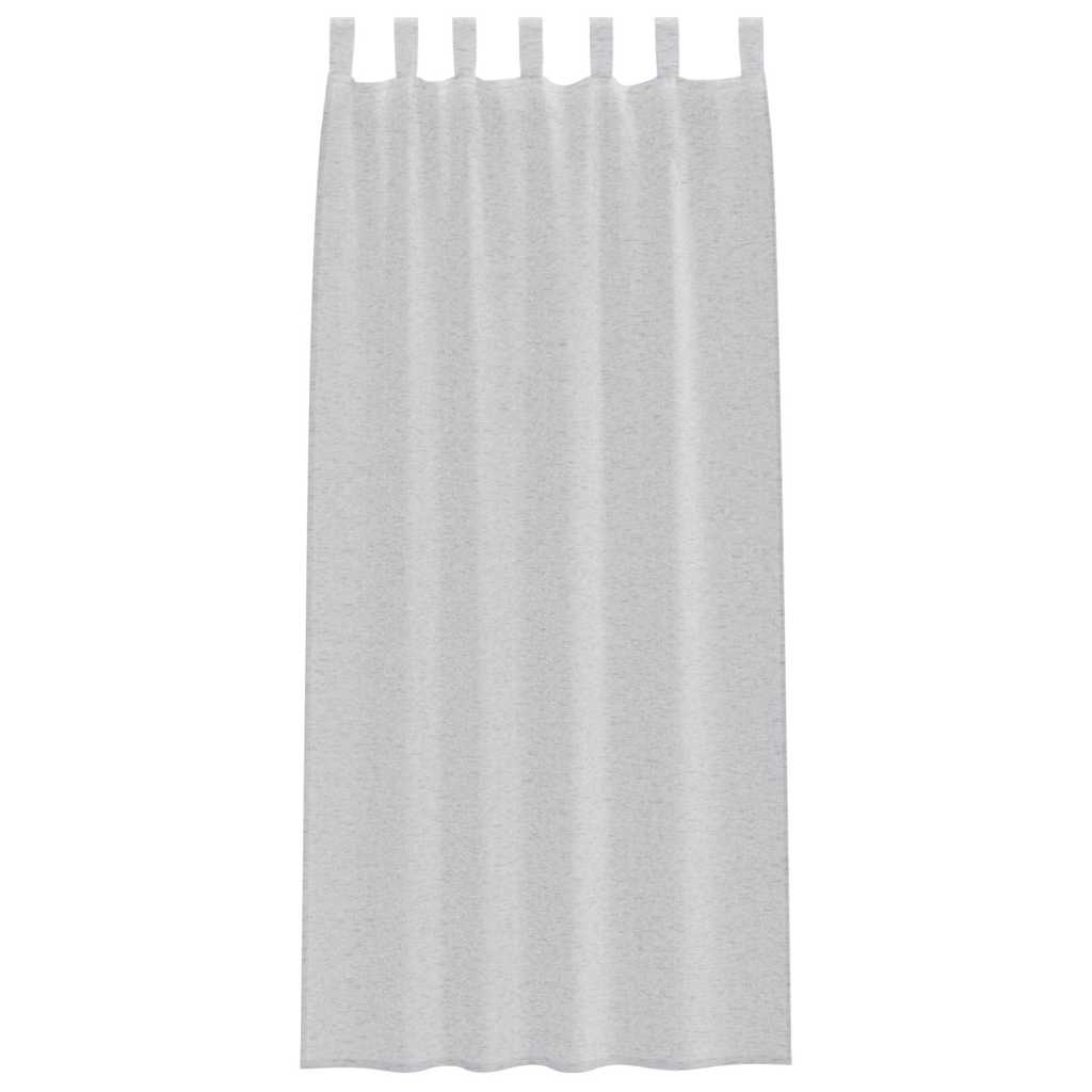 vidaXL Voile-Vorhang 2 pcs Hellgrau 225 x 140 cm Polyester