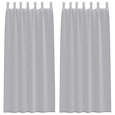 vidaXL Voile-Vorhang 2 pcs Dunkelgrau 225 x 140 cm Polyester