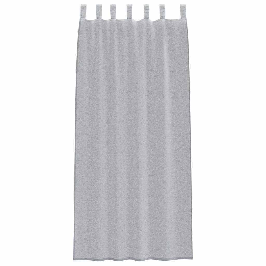 vidaXL Voile-Vorhang 2 pcs Dunkelgrau 225 x 140 cm Polyester