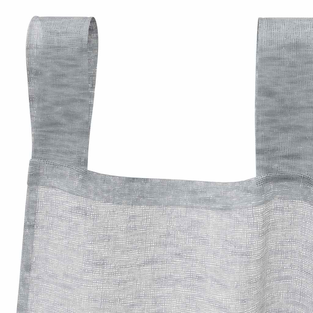 vidaXL Voile-Vorhang 2 pcs Dunkelgrau 260 x 140 cm Polyester