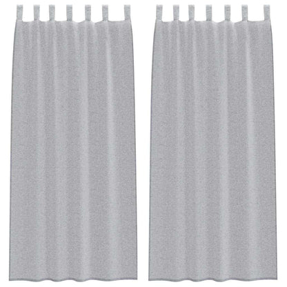 vidaXL Voile-Vorhang 2 pcs Dunkelgrau 260 x 140 cm Polyester
