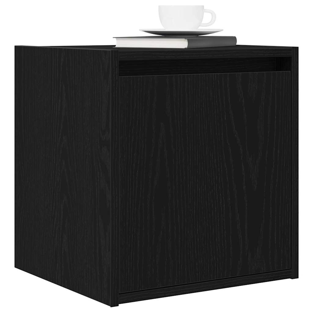 vidaXL Wand-Nachttisch Schwarz 38x34x40 cm