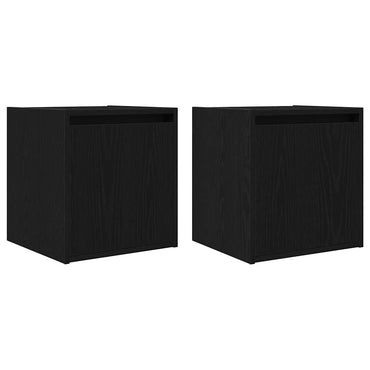 vidaXL Wand-Nachttische 2 Stk. Schwarz 38x34x40 cm