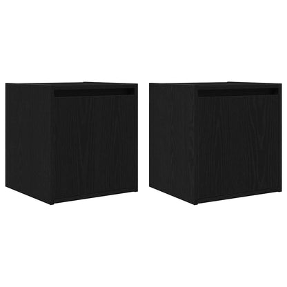 vidaXL Wand-Nachttische 2 Stk. Schwarz 38x34x40 cm