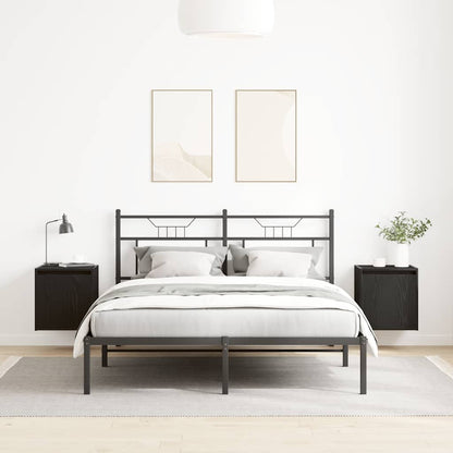vidaXL Wand-Nachttische 2 Stk. Schwarz 38x34x40 cm