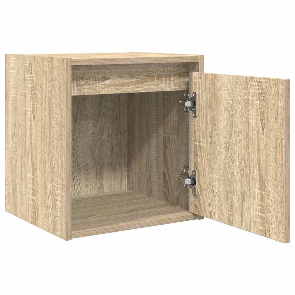 vidaXL Tables de chevet murales 2 pcs Chêne sonoma 38x34x40 cm