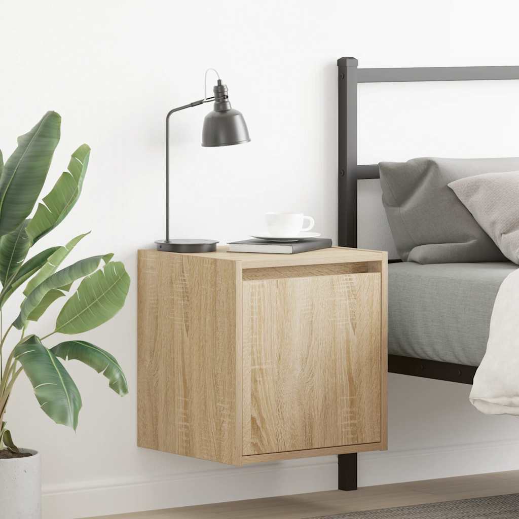 vidaXL Tables de chevet murales 2 pcs Chêne sonoma 38x34x40 cm