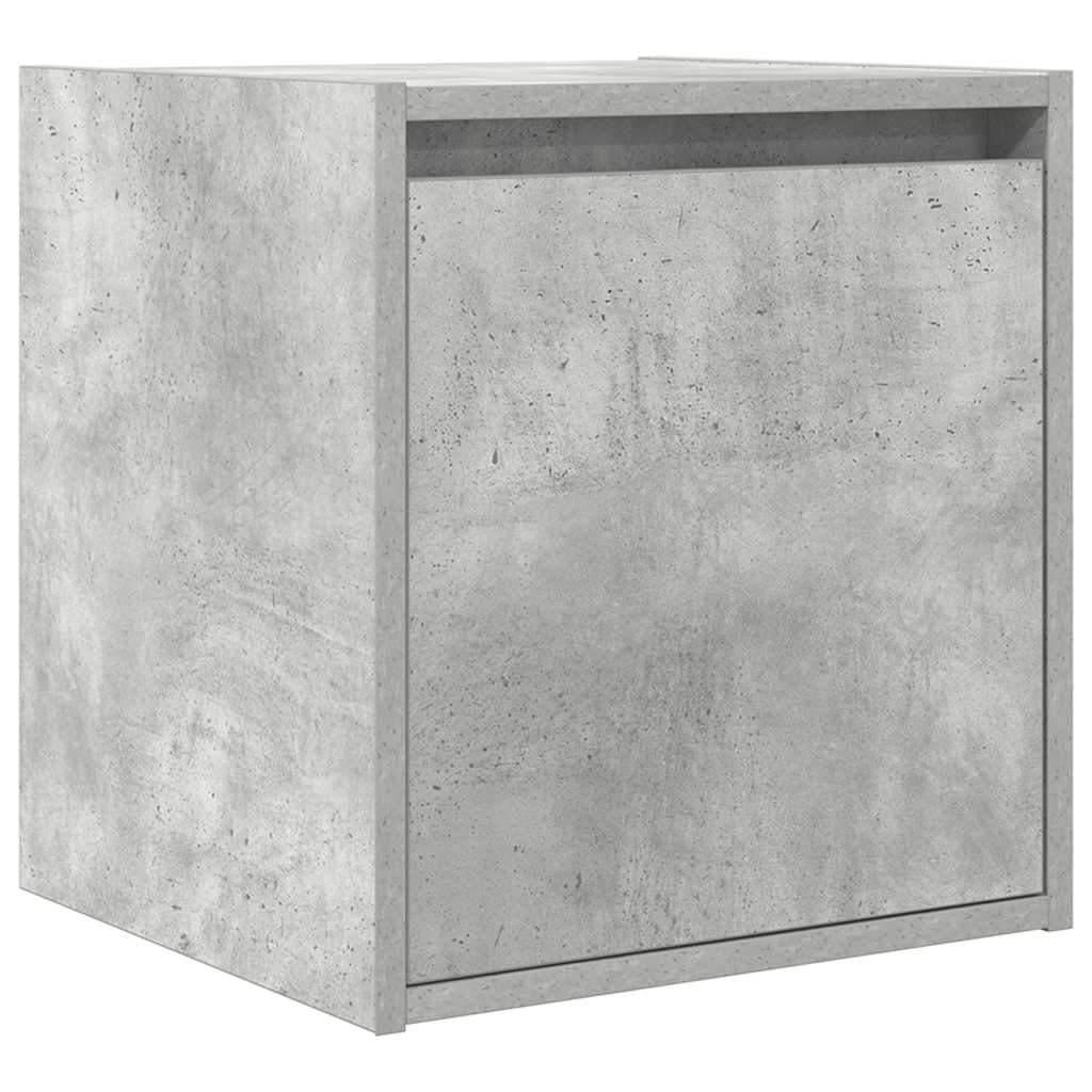 vidaXL Wand-Nachttisch Betongrau 38x34x40 cm