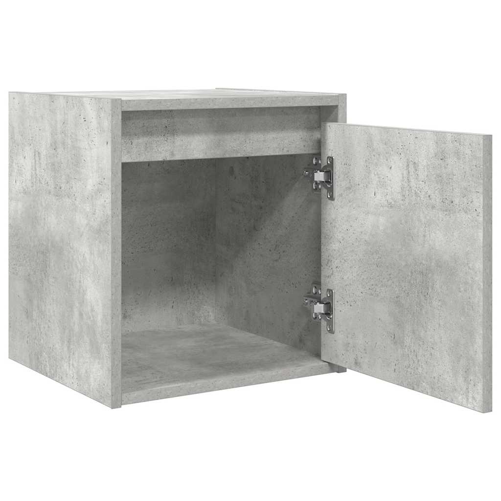 vidaXL Wand-Nachttisch Betongrau 38x34x40 cm