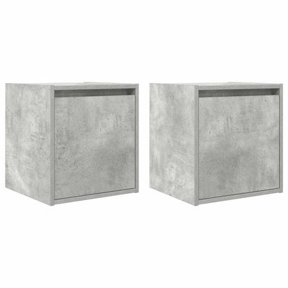 vidaXL Wand-Nachttische 2 Stk. Betongrau 38x34x40 cm