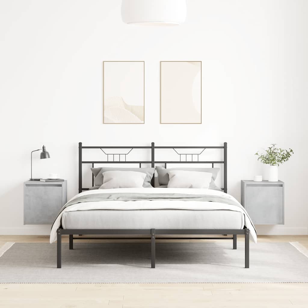 vidaXL Wand-Nachttische 2 Stk. Betongrau 38x34x40 cm