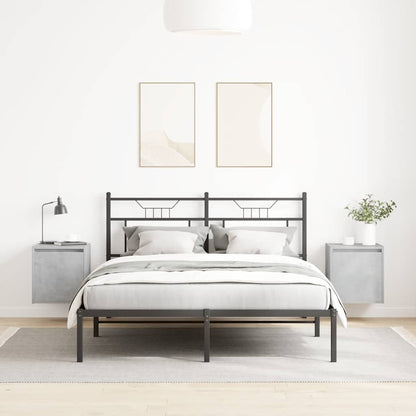 vidaXL Wand-Nachttische 2 Stk. Betongrau 38x34x40 cm