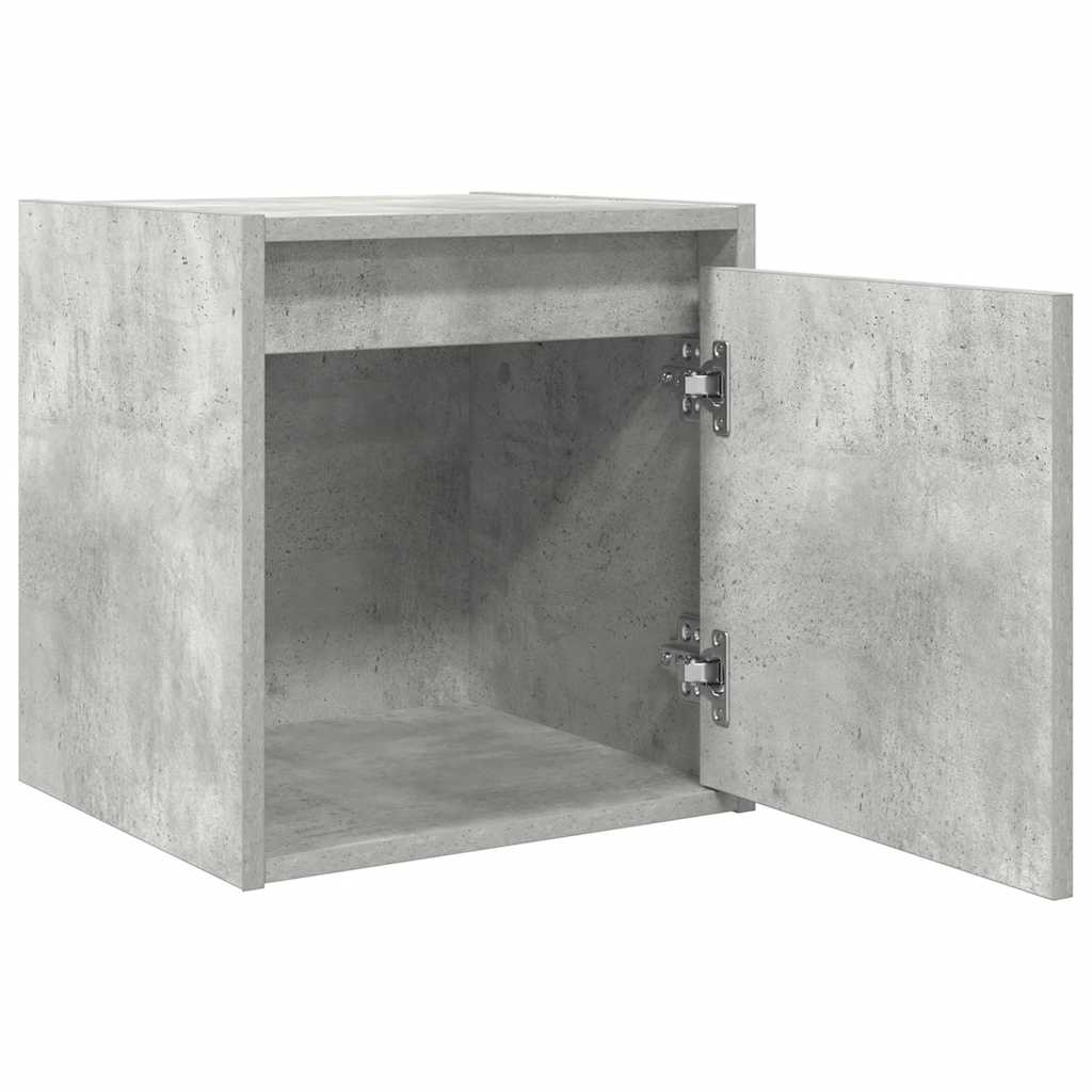 vidaXL Wand-Nachttische 2 Stk. Betongrau 38x34x40 cm