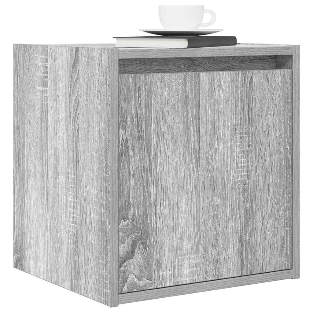 vidaXL Wand-Nachttisch Grau Sonoma 38x34x40 cm