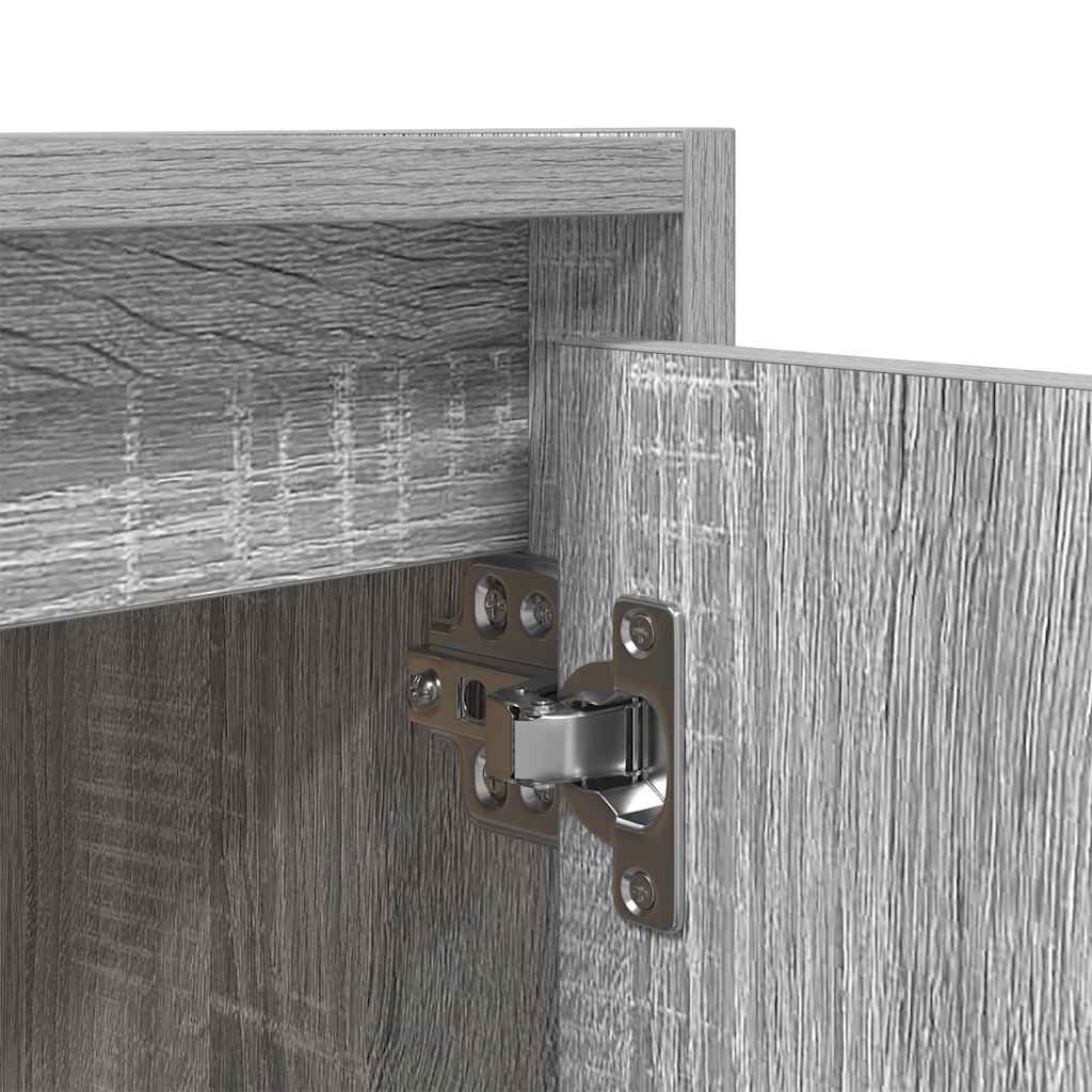 vidaXL Wand-Nachttische 2 Stk. Grau Sonoma 38x34x40 cm