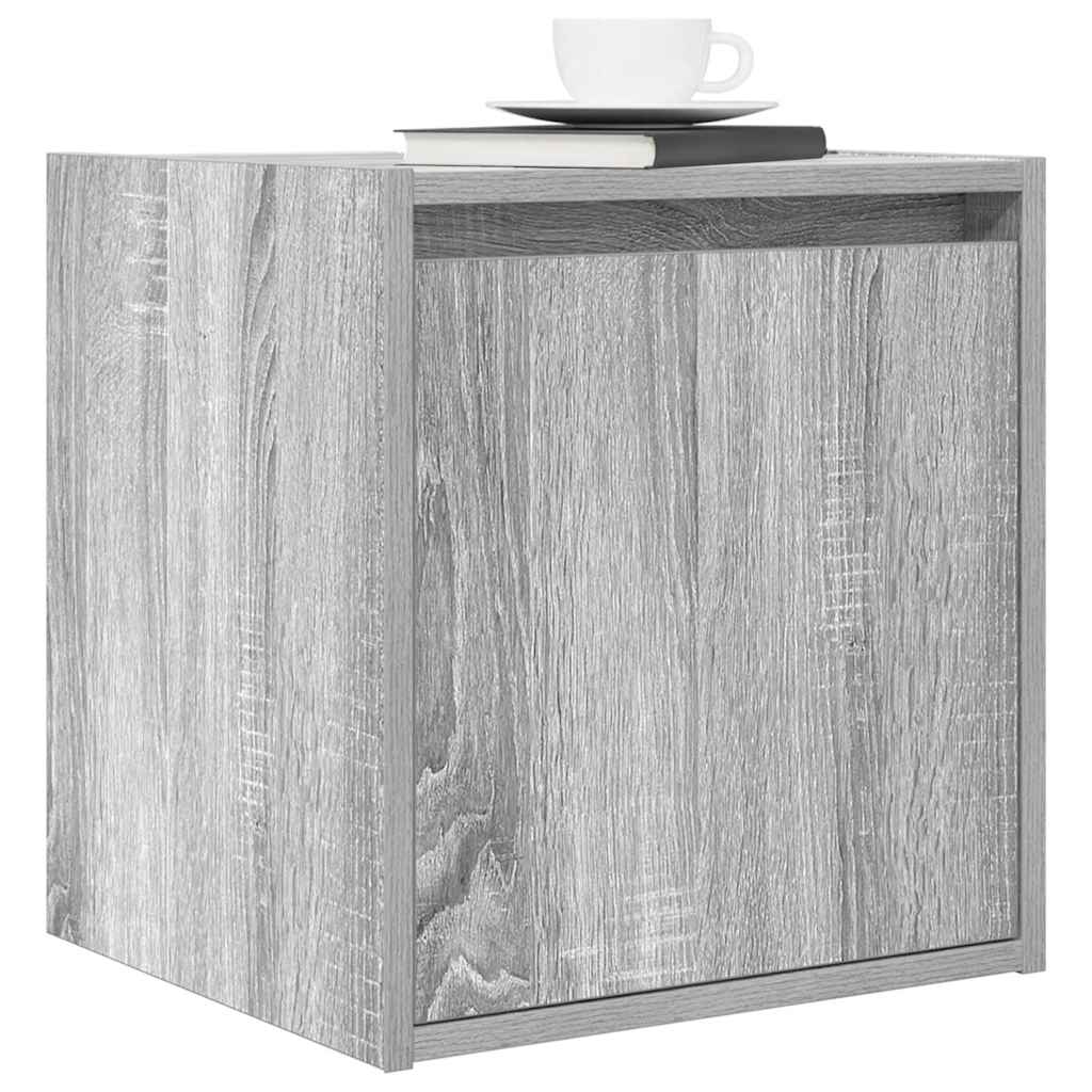vidaXL Wand-Nachttische 2 Stk. Grau Sonoma 38x34x40 cm