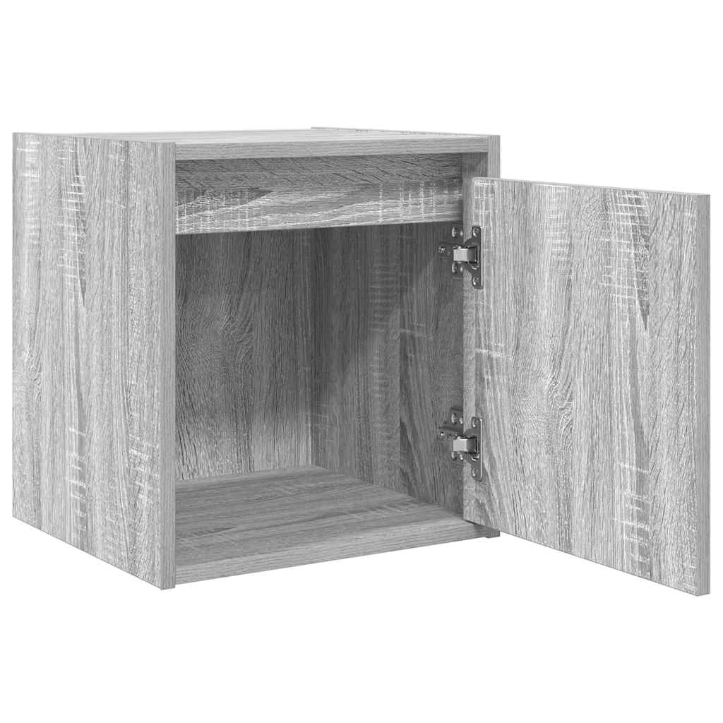 vidaXL Wand-Nachttische 2 Stk. Grau Sonoma 38x34x40 cm