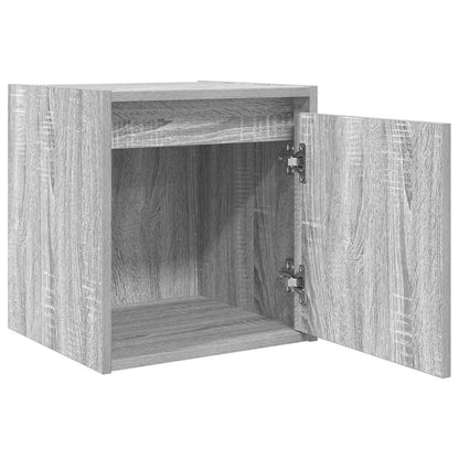 vidaXL Wand-Nachttische 2 Stk. Grau Sonoma 38x34x40 cm