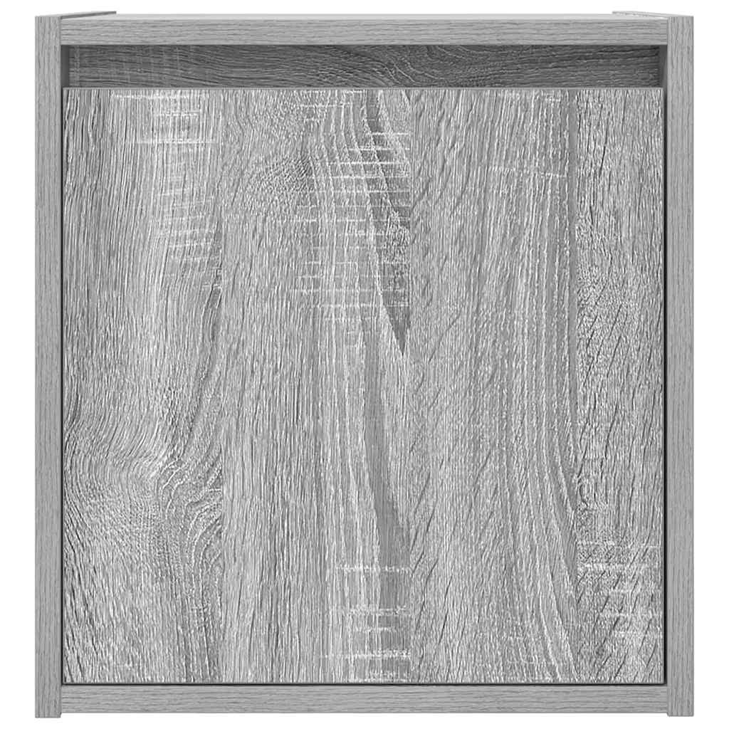 vidaXL Wand-Nachttische 2 Stk. Grau Sonoma 38x34x40 cm