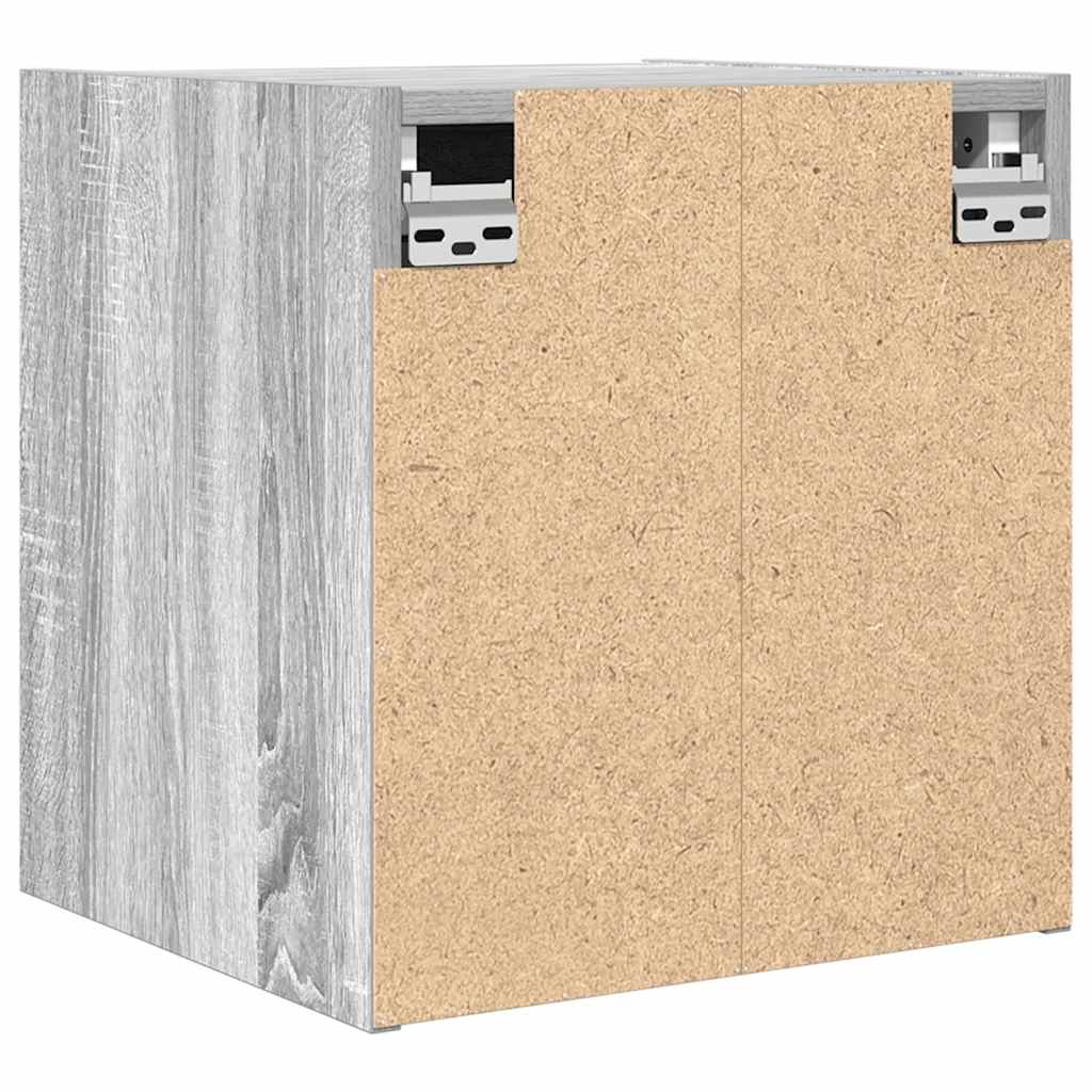 vidaXL Wand-Nachttische 2 Stk. Grau Sonoma 38x34x40 cm